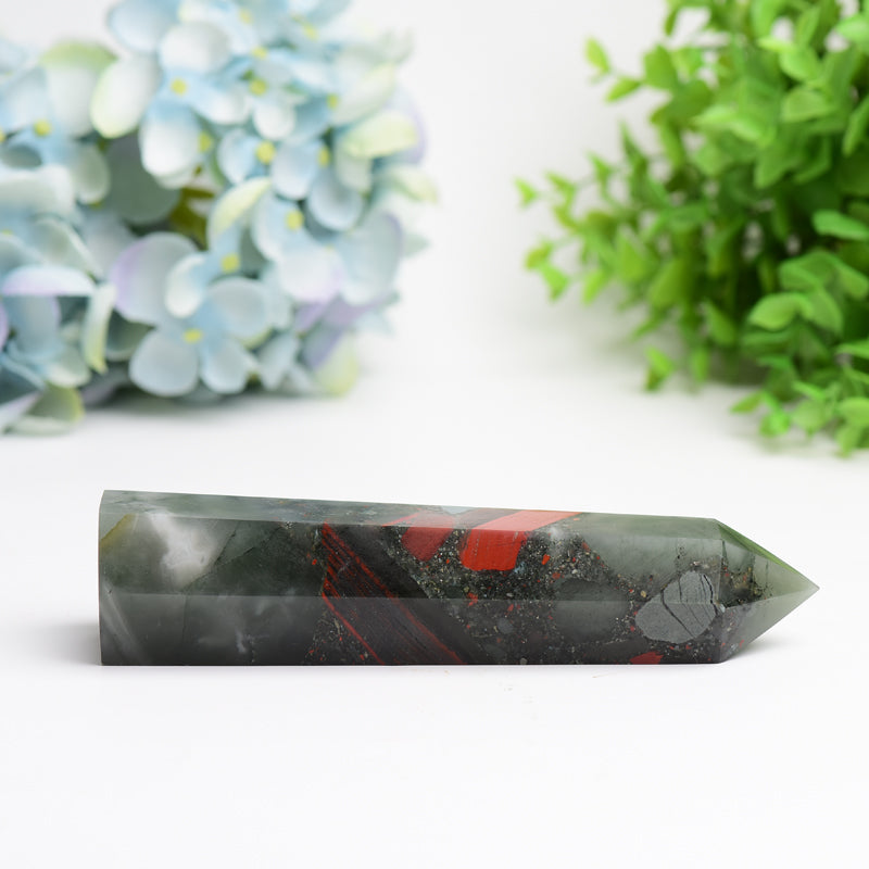 6.0"-8.0" Africa Blood Stone Crystal Tower Bulk Wholesale  Wholesale Crystals