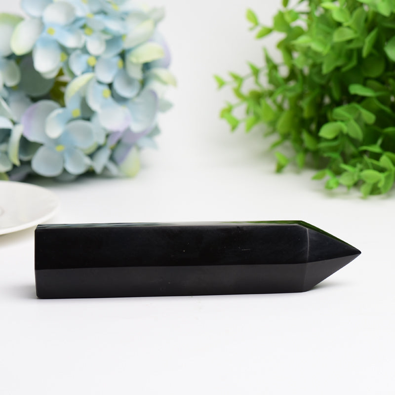 6.0"-8.0" Black Tourmaline Crystal Tower Bulk Wholesale  Wholesale Crystals