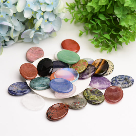 1.8" Mixed Crystal Worry Stone Bulk Wholesale  Wholesale Crystals