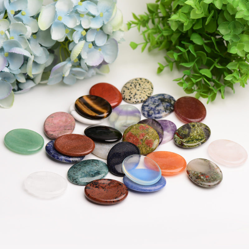 1.8" Mixed Crystal Worry Stone Bulk Wholesale  Wholesale Crystals