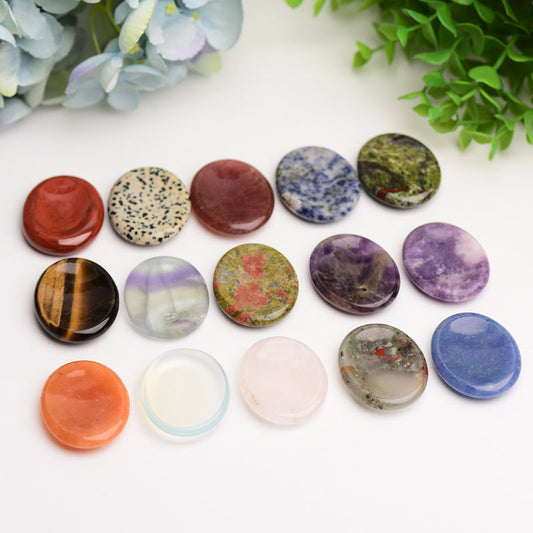 1.8" Mixed Crystal Worry Stone Bulk Wholesale  Wholesale Crystals