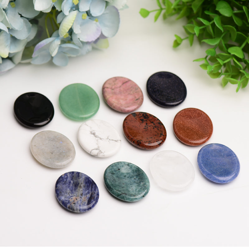 1.8" Mixed Crystal Worry Stone Bulk Wholesale  Wholesale Crystals