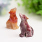2.0" Mookite & Carnelian Wolf Crystal Carving Bulk Wholesale  Wholesale Crystals