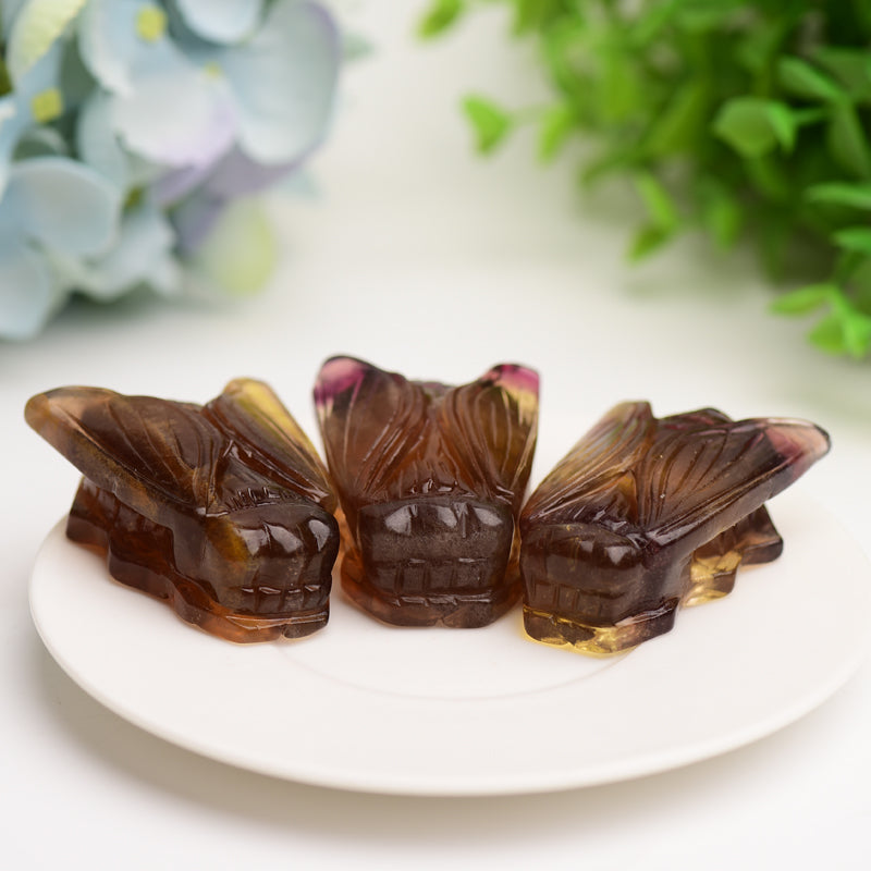 2.0" Fluorite Cicada Crystal Carving Bulk Wholesale  Wholesale Crystals