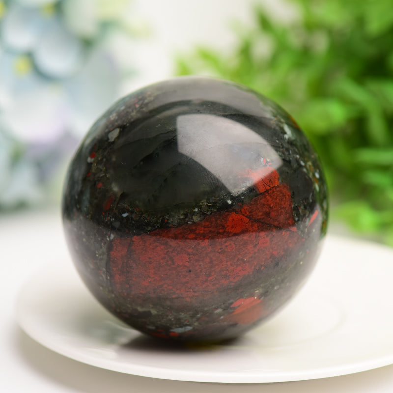 2.5"-3.0" Africa Blood Stone Crystal Sphere Bulk Wholesale  Wholesale Crystals