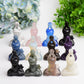 3.0" Mixed Crystal Yoga Cat Crystal Carving Bulk Wholesale  Wholesale Crystals