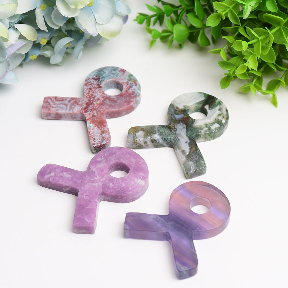 3.0" Mixed Crystal Ribbon Carving Bulk Wholesale  Wholesale Crystals