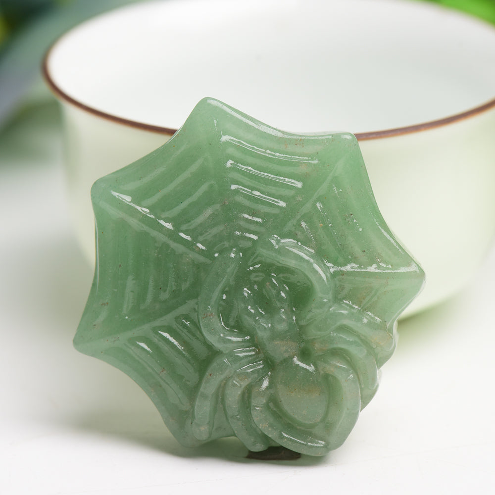 1.7" Mixed Crystal Spider Web Crystal Carving Bulk Wholesale  Wholesale Crystals