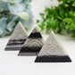 1.8" Taiji Stone Triangle Slab with Eivl's Eye Carving Bulk Wholesale  Wholesale Crystals