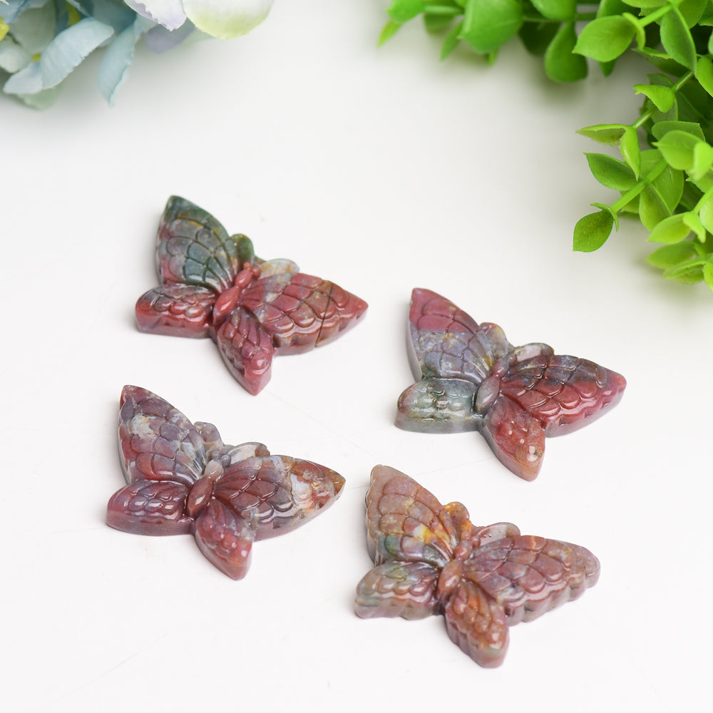 2.0" Ocean Jasper Butterfly Crystal Carving Bulk Wholesale  Wholesale Crystals