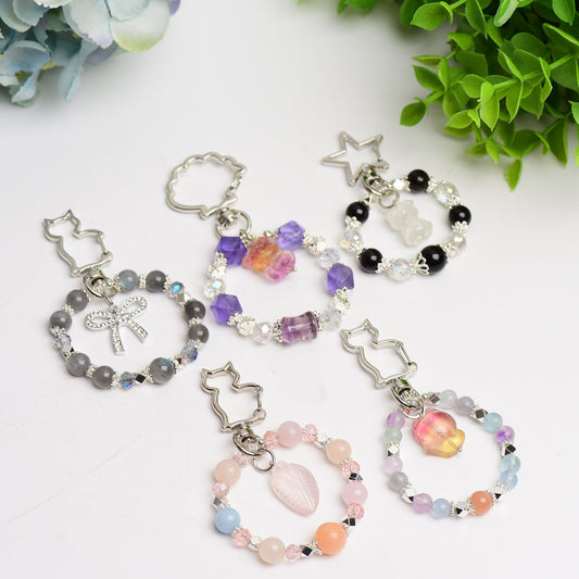 Mixed Crystal Keychain with Decor Bulk Wholesale  Wholesale Crystals