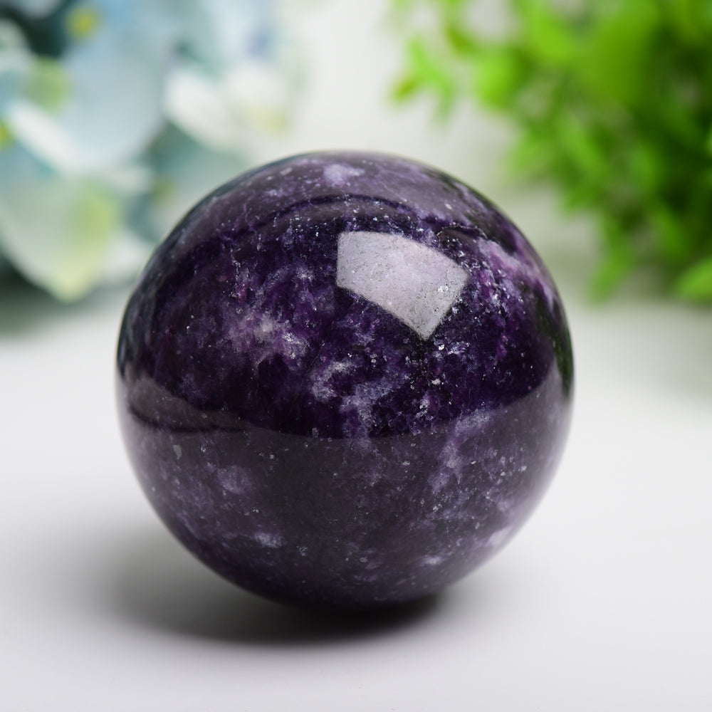 2.5"-4.0" Purple Lepidolite Crystal Sphere Bulk Wholesale  Wholesale Crystals