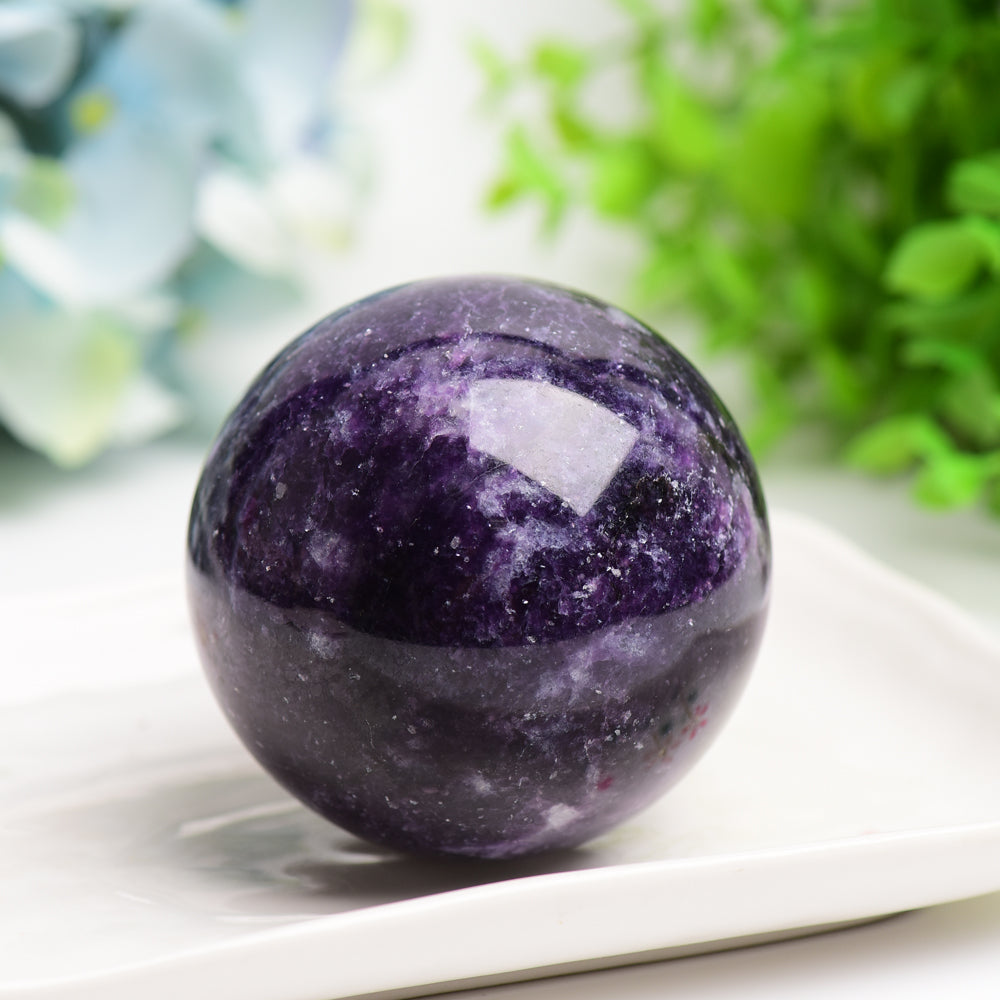 2.5"-4.0" Purple Lepidolite Crystal Sphere Bulk Wholesale  Wholesale Crystals