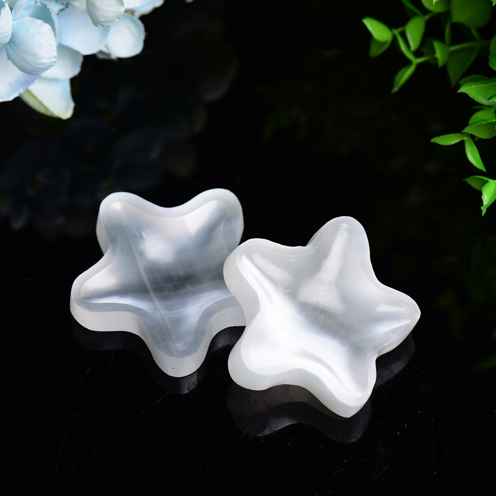 2.3" Star Shape Selenite Bowl Bulk Wholesale  Wholesale Crystals
