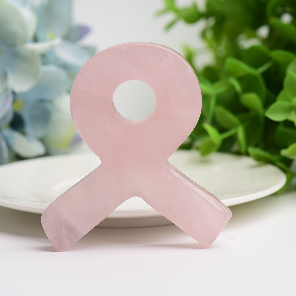 2.8" Rose Quartz Ribbon Crystal Carving Bulk Wholesale  Wholesale Crystals