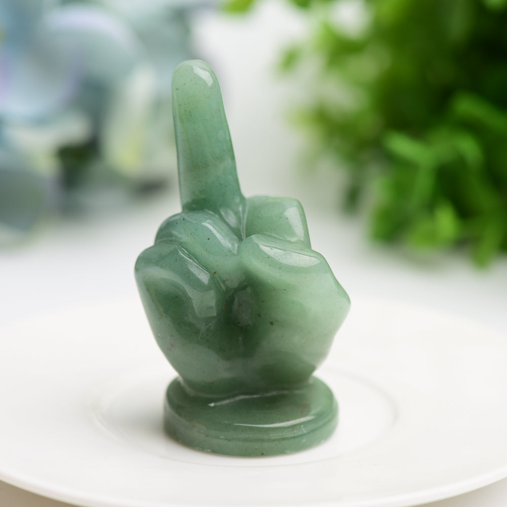 2.7" Mixed Crystal Middle Finger Gesture Crytsal Carving Bulk Wholesale  Wholesale Crystals