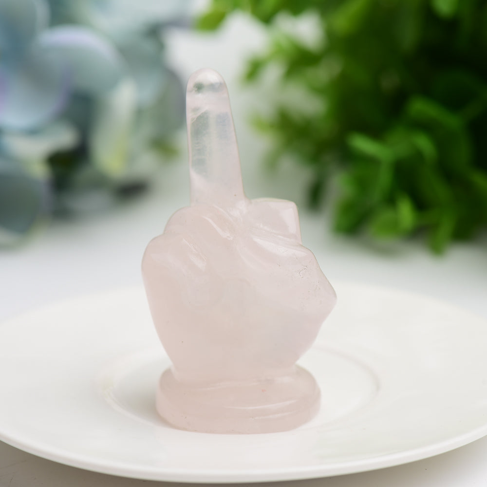 2.7" Mixed Crystal Middle Finger Gesture Crytsal Carving Bulk Wholesale  Wholesale Crystals