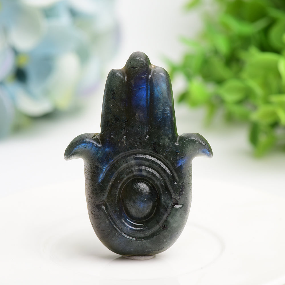 2.5" Labradorite Hand with Eye Cystal Carving Bulk Wholesale  Wholesale Crystals