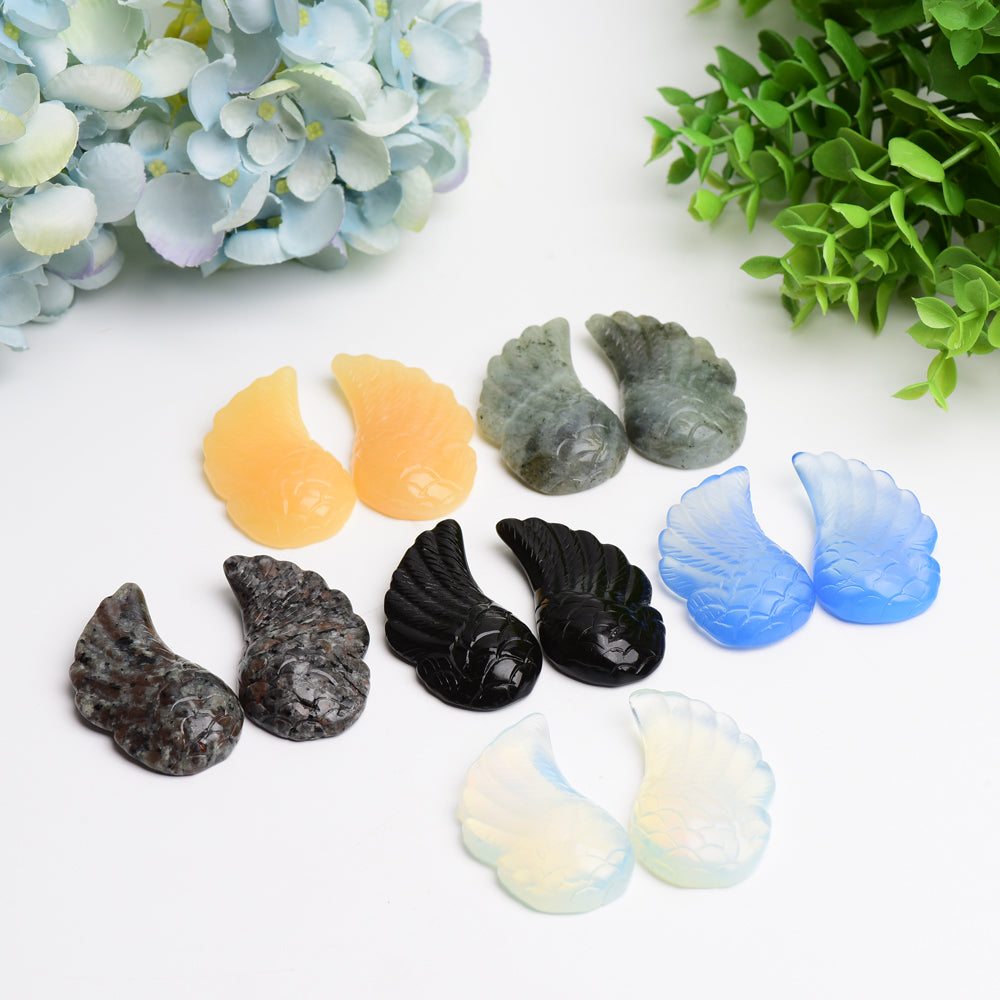 2.4" Mixed Crystal Wings Carving Bulk Wholesale  Wholesale Crystals