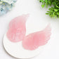 4.0" Mixed Crystal Pair of Wings Carving with Metal Display Stand Bulk Wholesale  Wholesale Crystals