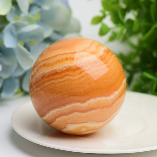 2.0"-4.0" Orange Calcite Crystqal Sphere Bulk Wholesale  Wholesale Crystals