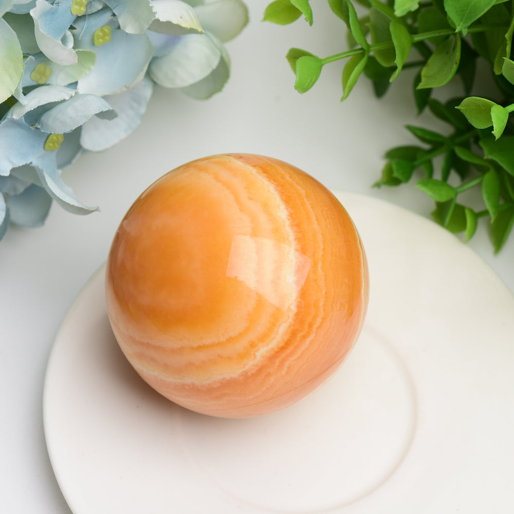 2.0"-4.0" Orange Calcite Crystqal Sphere Bulk Wholesale  Wholesale Crystals