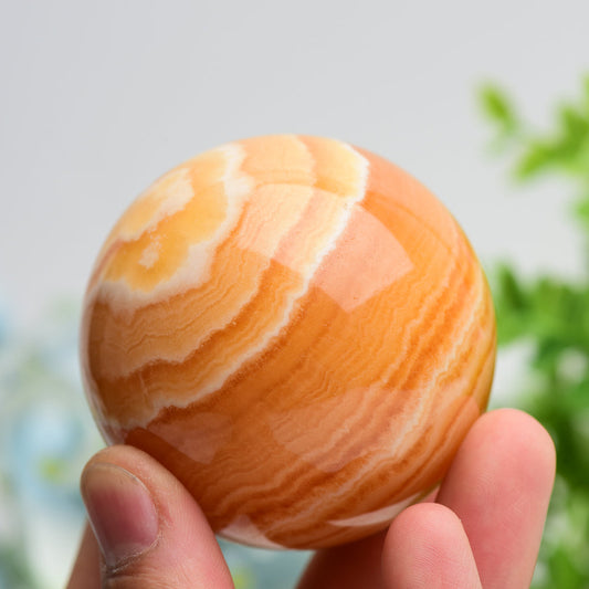 2.0"-4.0" Orange Calcite Crystqal Sphere Bulk Wholesale  Wholesale Crystals