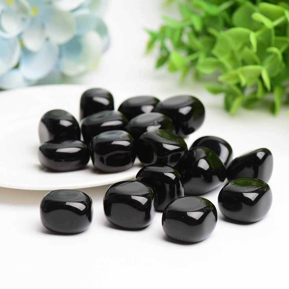 Black Obsidian Crystal Tumbles Bulk Whoelsale  Wholesale Crystals