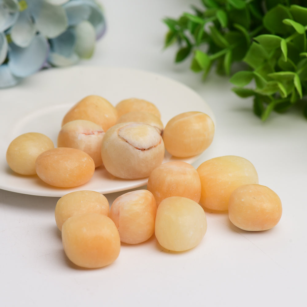 Orange Calcite Crystal Tumble Bulk Wholesale  Wholesale Crystals