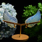 4.0" Mixed Crystal Pair of Wings Carving with Metal Display Stand Bulk Wholesale  Wholesale Crystals