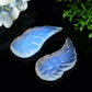 4.0" Mixed Crystal Pair of Wings Carving with Metal Display Stand Bulk Wholesale  Wholesale Crystals