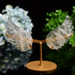 4.0" Mixed Crystal Pair of Wings Carving with Metal Display Stand Bulk Wholesale  Wholesale Crystals