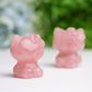 2.2" Rose Quartz Hello Kitty Crystal Carving  Wholesale Crystals