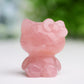 2.2" Rose Quartz Hello Kitty Crystal Carving  Wholesale Crystals