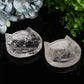 2.0"-3.5" Clear Quartz Cat Head Bowl Crystal Carving Bulk Wholesale  Wholesale Crystals