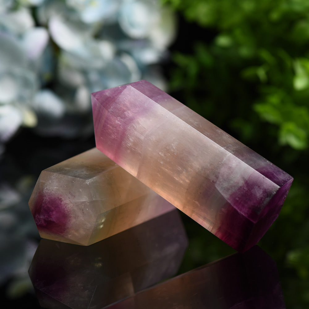 4.0"-5.0" Rainbow Fluorite Crystal Tower Bulk Wholesale  Wholesale Crystals