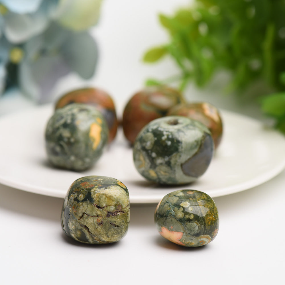 Rainforest Jasper Crystal Tumbles Bag Bulk Wholesale  Wholesale Crystals