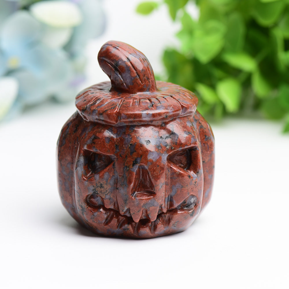 2.8" Re Que Sera Pumpkin Crystal Carving for Halloween Bulk Wholesale  Wholesale Crystals