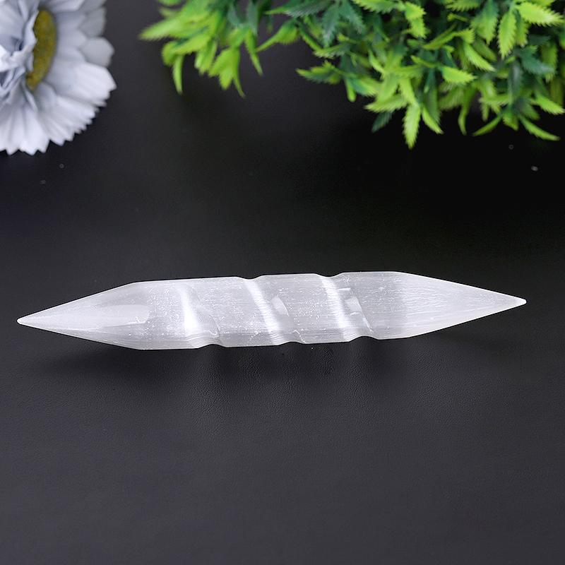 6" Spiral Selenite Double Terminated Wand Wholesale Crystals