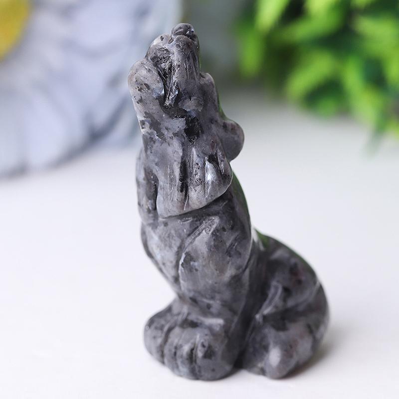 2.5" Wolf Crystal Carvings Wholesale Crystals