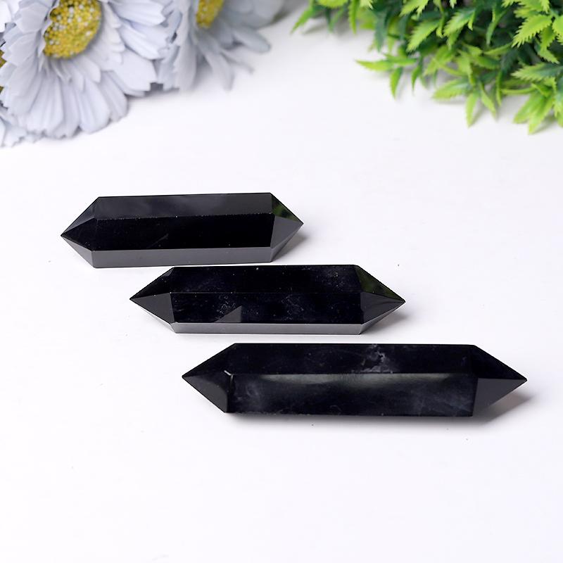 Wholesale Black Obsidian Double Terminated Point Wholesale Crystals