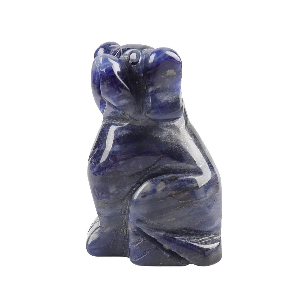 2" Sodalite Dog Figurine Crystal Carvings Wholesale Crystals
