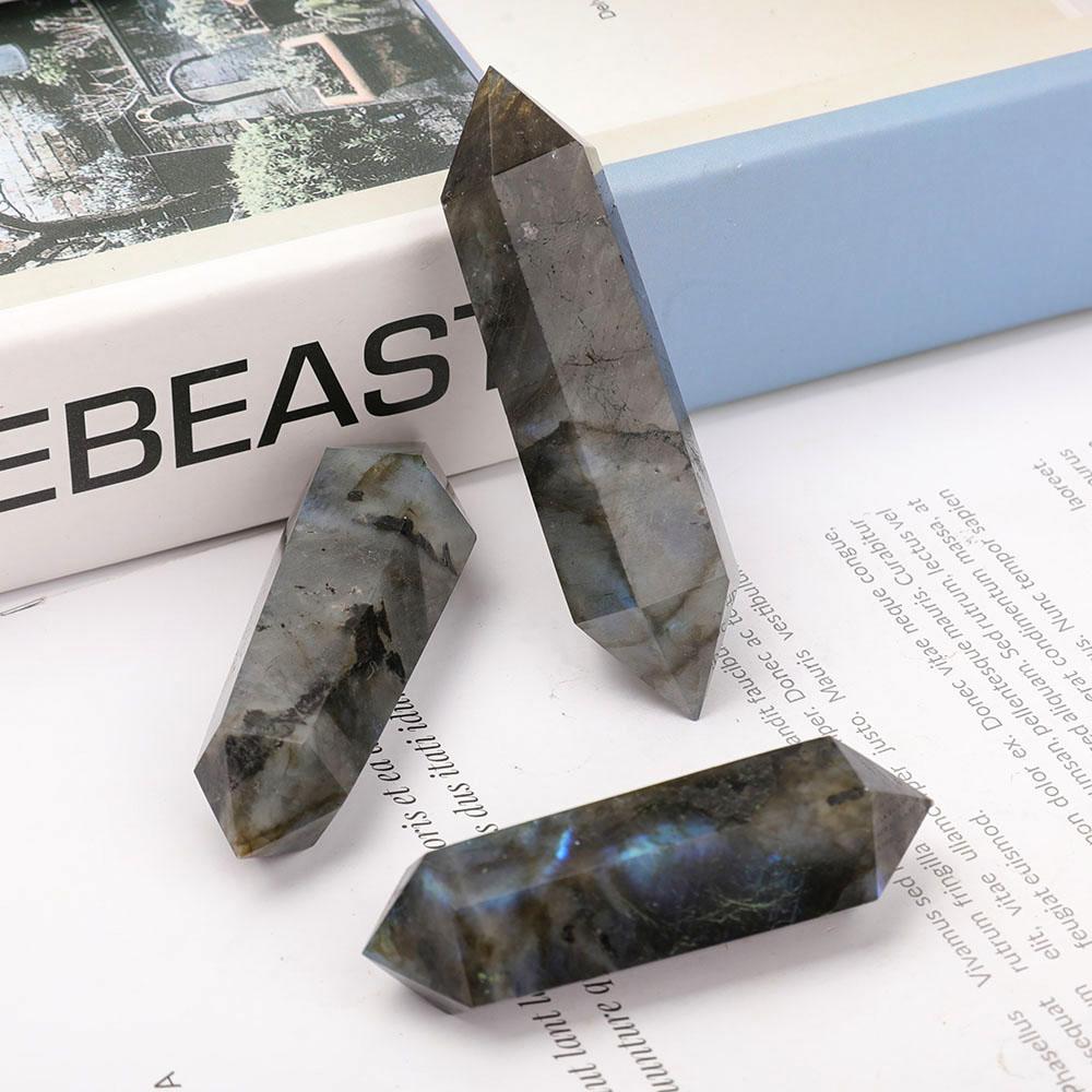Set of 3 Labradorite Double Terminated Points Wholesale Crystals