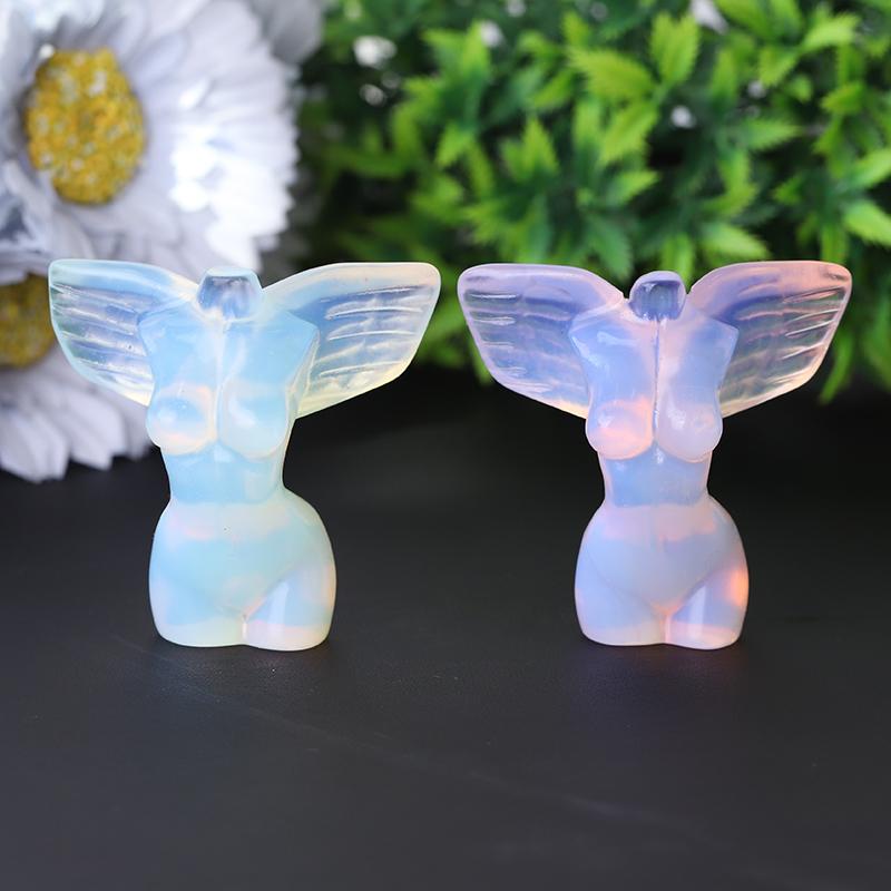 2" Crystal Model with Wings Crystal Carvings Wholesale Crystals