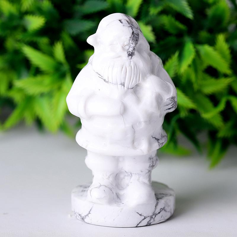 2" Howlite Santa Claus Crystal Carvings for Christmas Wholesale Crystals