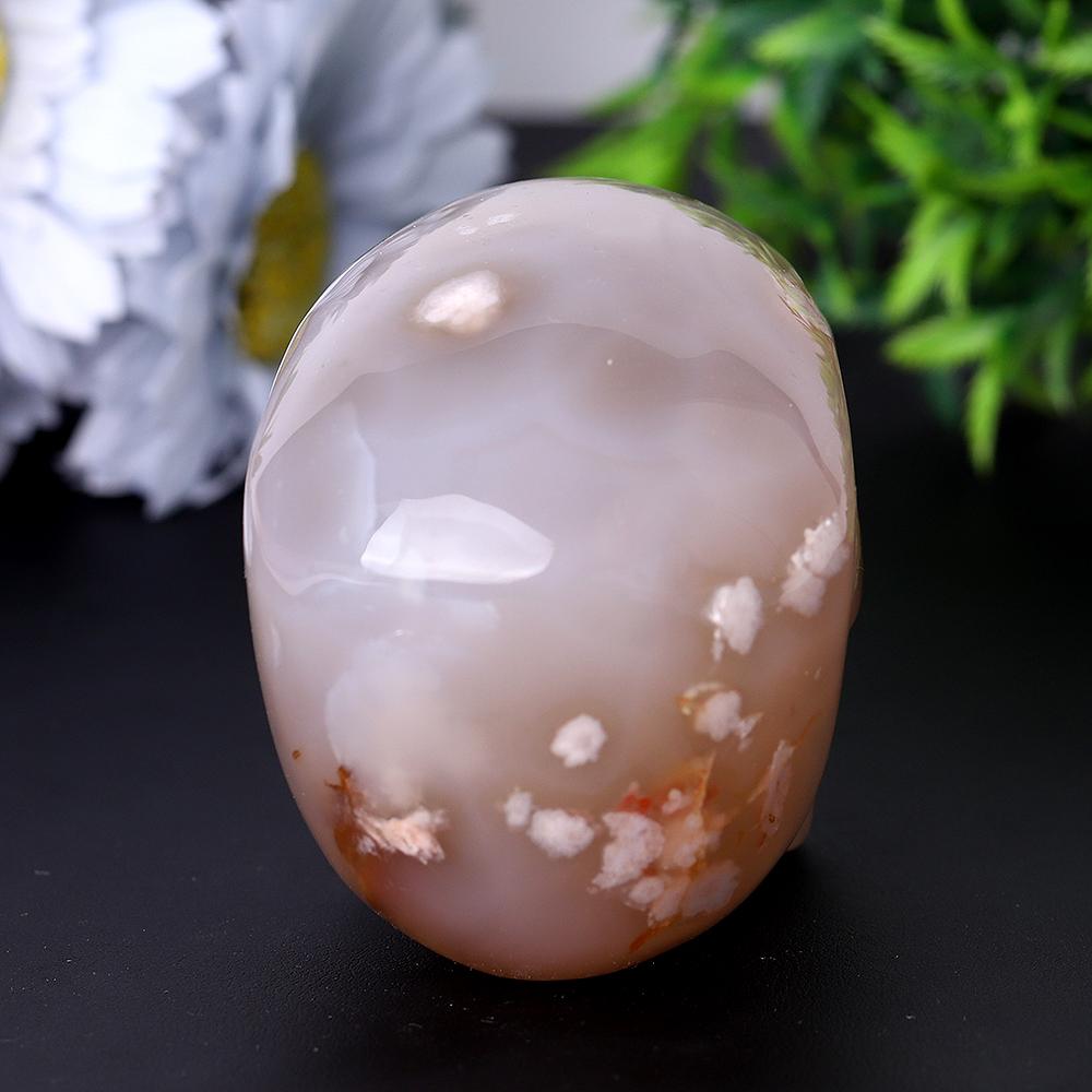 Flower Agate Crystal Skull Carvings Wholesale Crystals