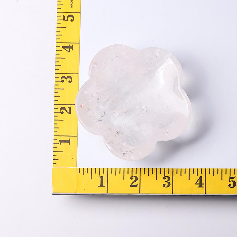 3.5" Clear Quartz Flower Shape Bowl Crystal Carvings Wholesale Crystals