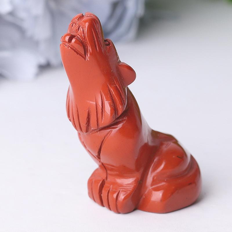 2.5" Wolf Crystal Carvings Wholesale Crystals
