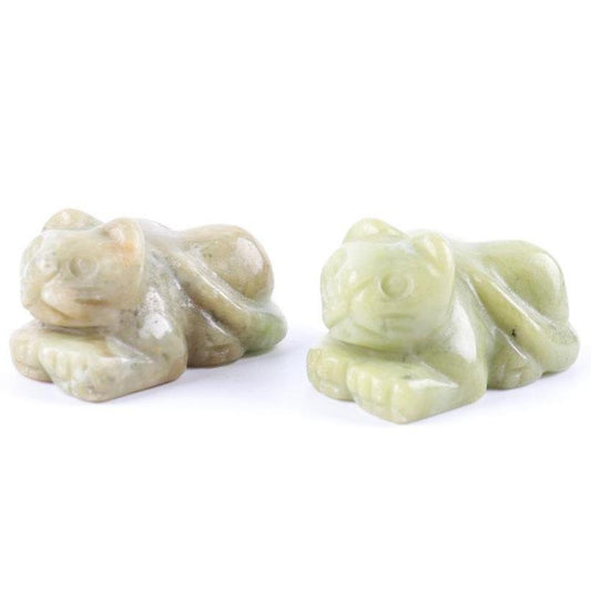 Serpentine Crystal Carving Cat 1.5" Wholesale Crystals