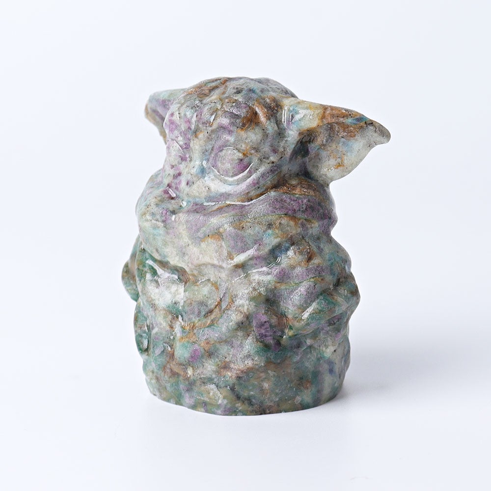 2.25" Ruby in Kyanite Master Yoda Crystal Carvings Wholesale Crystals